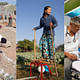 The three winners of the 2013 Curry Stone Design Prize: Hunnarshala, Proximity Designs and Studio TAMassociati/Emergency