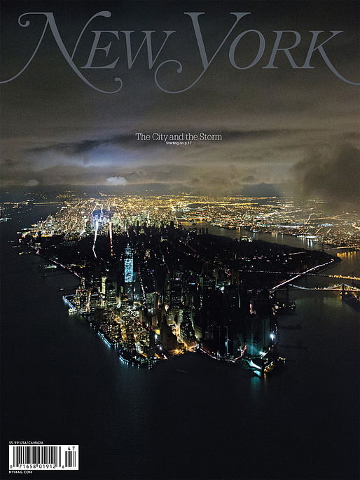 ASME Cover of the Year: “The City and the Storm” November 12, 2012, issue of New York Magazine, photographed by Iwan Baan