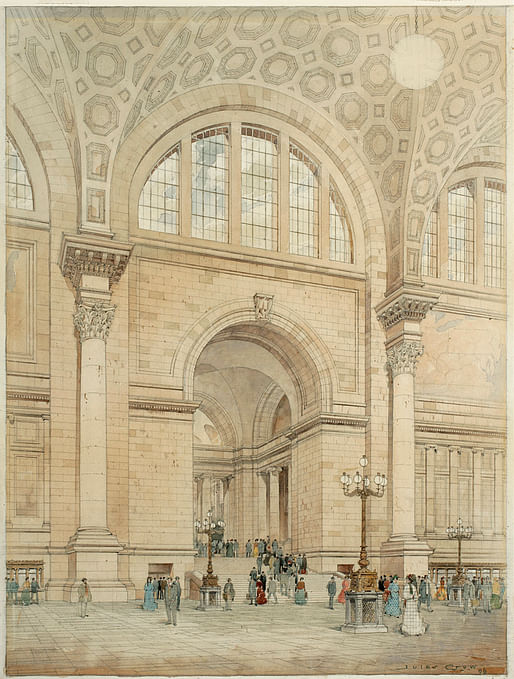 Image Credit: Jules Crow (fl. 1905–1906), Pennsylvania Station Interior, 1906. Watercolor, ink, and graphite on paper. Patricia D. Klingenstein Library, New-York Historical Society