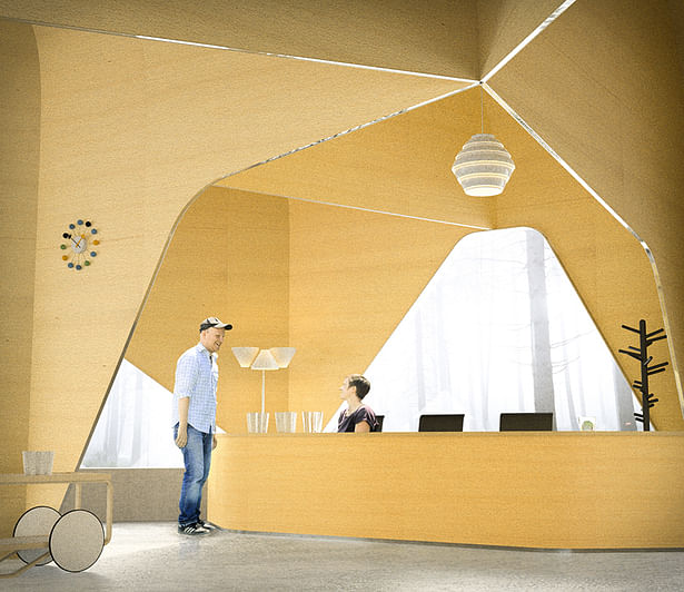 Legs of Light Tubes maintain the continuity of the space yet suggesting the differentiated roof scape.