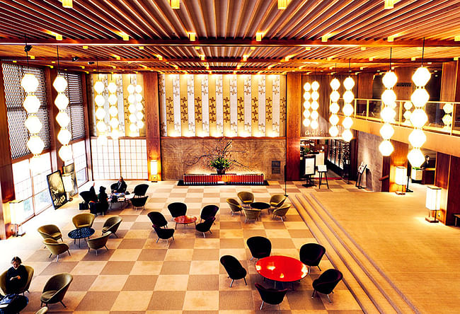 The old Hotel Okura in all its splendor. Image via Monocle Magazine's savetheokura.com.