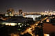 Aerial night view of the Fayez S. Sarofim Campus, with the Nancy and Rich Kinder Building and the Glassell School of Art. Courtesy of Steven Holl Architects.