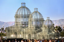 More photos of Edoardo Tresoldi's wire mesh cathedrals at Coachella