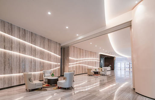 Commendation for Architecture winner Angela Lee, FAIA of HKS Asia Pacific Design Consulting Pte. Ltd. for ParkwayHealth Gleneagles Chengdu Hospital in Chengdu, China. Image: Blackstation Photography, HKS Asia Pacific Design Consulting Pte. Ltd