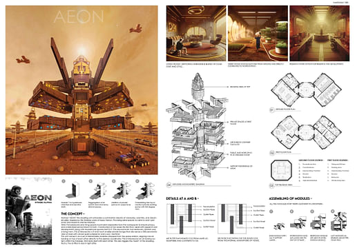 Honourable Mention 6 Aeon by Kush Nitesh Bhansali, Aryan Samudre and Mohit Prakash Ingle (India). Image courtesy Volume Zero Competitions