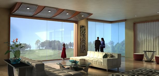 apartment interior at golf course