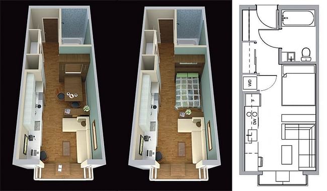 Plan for SF micro-apartments, courtesy of The Architect's Newspaper.