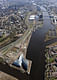 Aerial photo of Riverside Museum in its urban context (Photo: Hawkeye Aerial Photography)