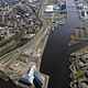 Aerial photo of Riverside Museum in its urban context (Photo: Hawkeye Aerial Photography)