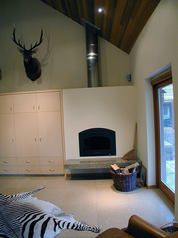 Interior Den Fireplace