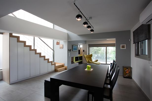 Duplex apartment living and dining room