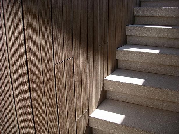 detail of the wooden facade (Greenwood)