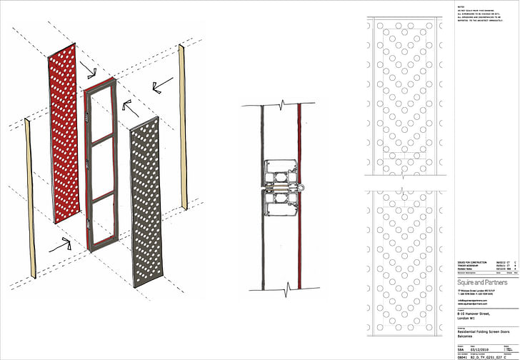 Folding Screen Component Details. Image courtesy of Squire and Partners.
