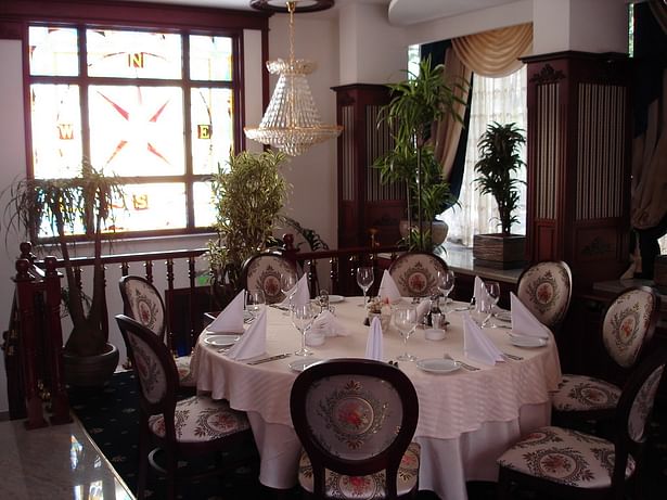 Interior club-restaurant the second level