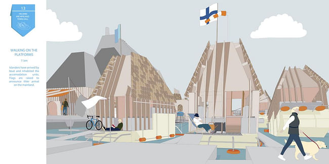 Bronze Medal (for best undergraduate design project): 'Helsinki Archipelago Town Hall' by Ness Lafoy