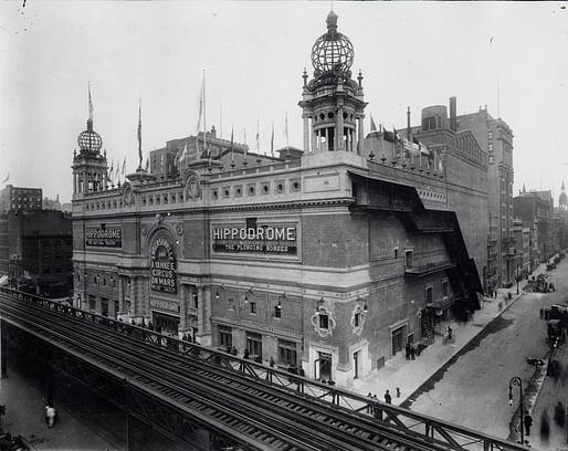 The Hippodrome, Sixth Avenue between 43rd Street and 44th Street, 1905. Photograph: Patricia D Klingenstein Library, New-York Historical Society