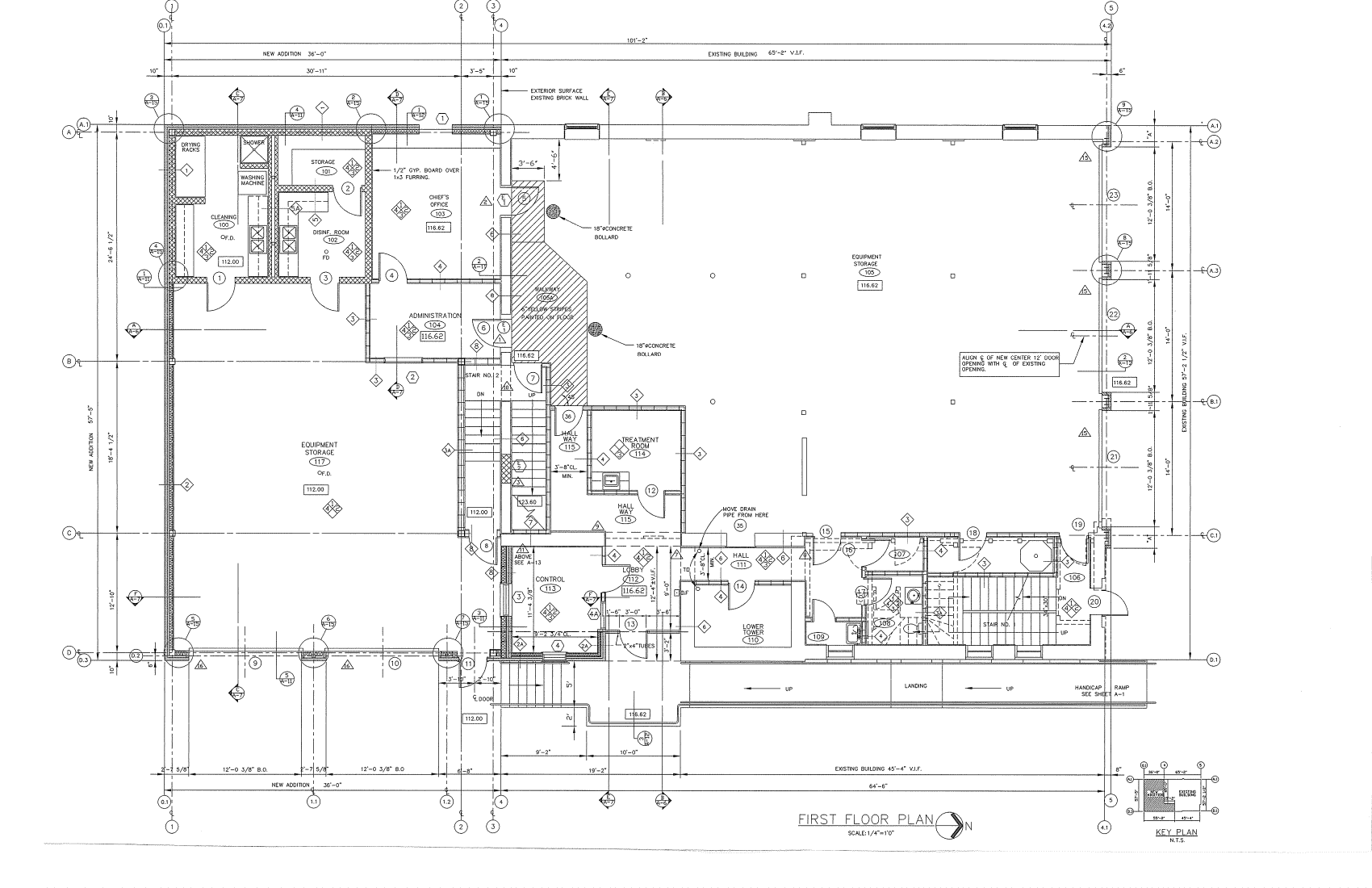 FIRE STATION/ U.S.A. FIRST FLOOR PLAN