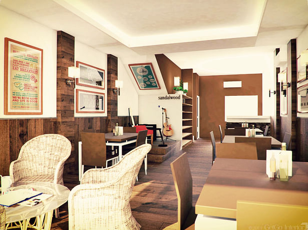 Interior 3D Rendering - Coffeeshop in Jakarta, Indonesia