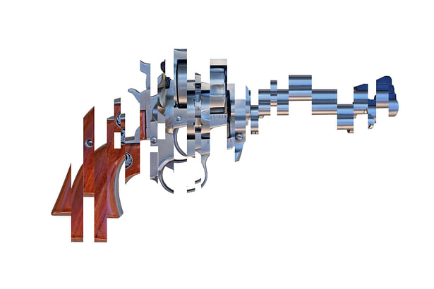 Deconstructed 22 pistol 