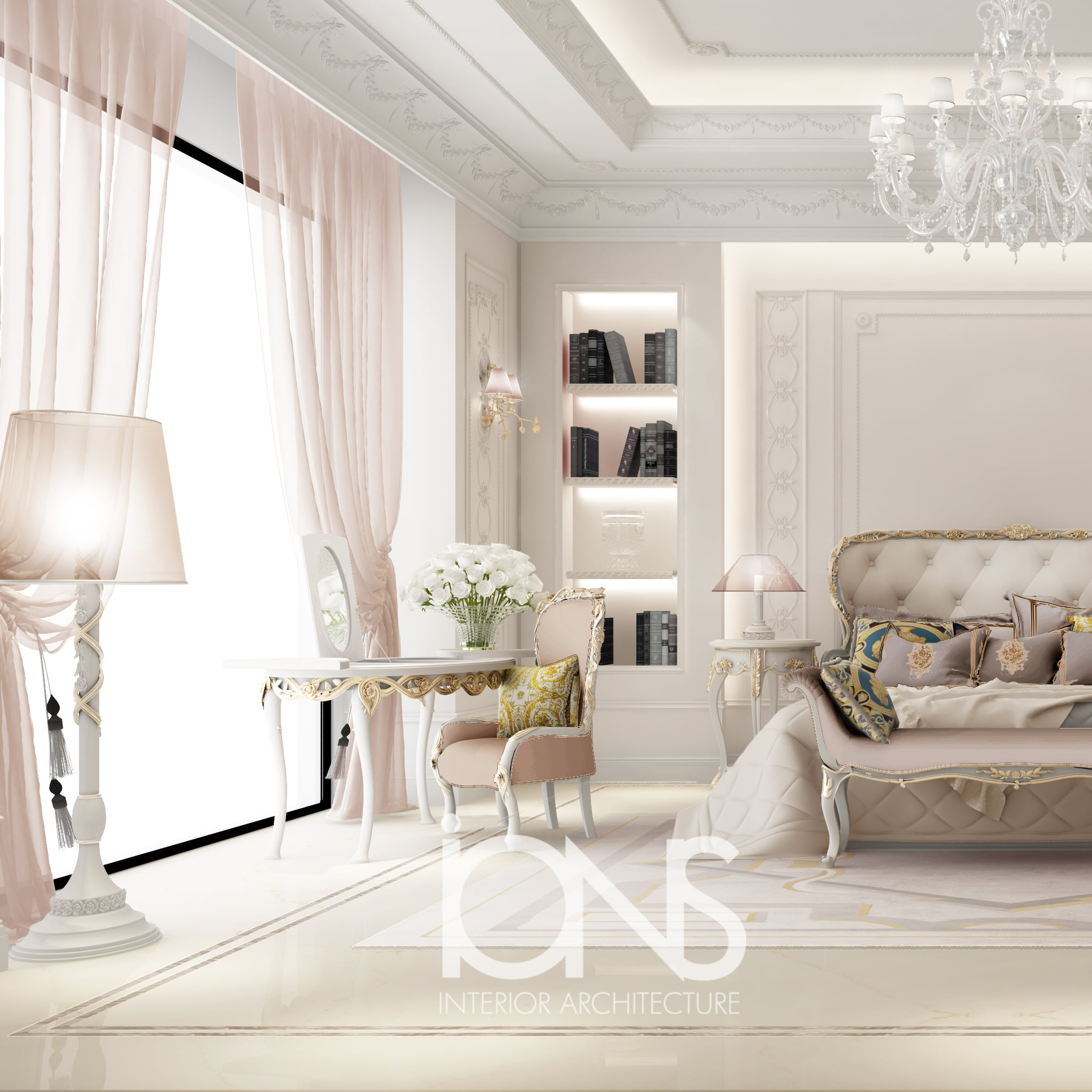 Graceful Feminine Bedroom Design | IONS DESIGN | Archinect