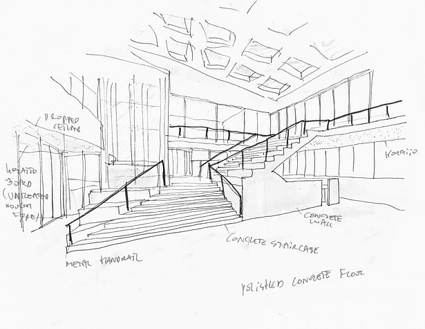 Sketch of staircase