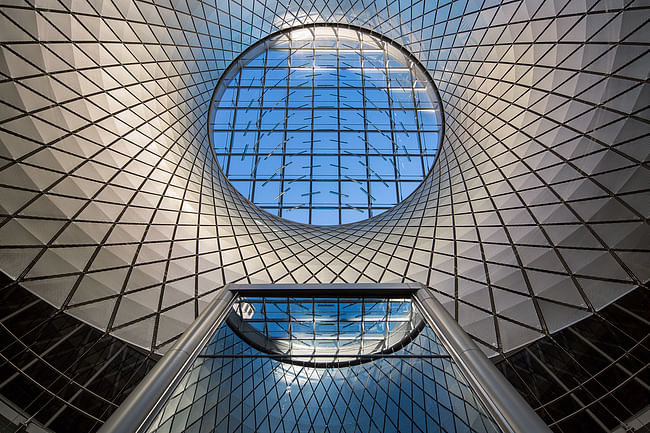 COMPLETED BUILDINGS - Transport winner: Fulton Center | USA . Designed by Grimshaw / Arup / James Carpenter / HDR / Page Ayres Cowley.