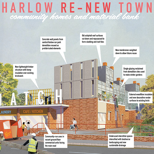 Harlow Re-New Town by OEB Architects / Yaa Projects / Nick Bano / Dominic Humphrey / Stuti Bansal. Image: OEB Architects / Yaa Projects / Nick Bano / Dominic Humphrey / Stuti Bansal