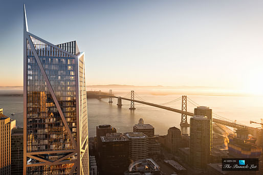 181 Fremont Street Penthouse Tower by Heller Manus Architects, located in Sanfracisco. Image: Heller Manus Architects.