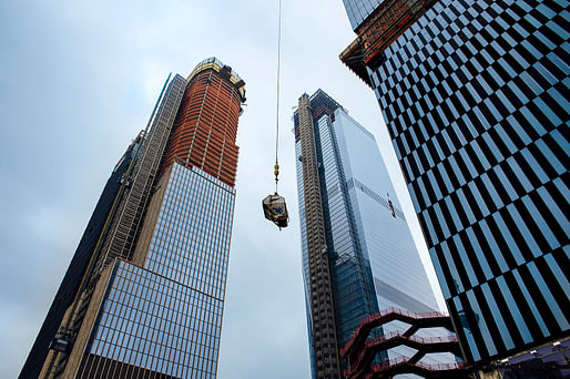 Fifteen Hudson Yards topping out on Manhattan West Side. Image: Related Cos. and Oxford Properties Group.
