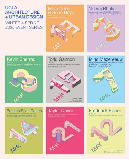 Lecture poster design by Alyssa Tohyama. Courtesy of UCLA Department of Architecture and Urban Design.