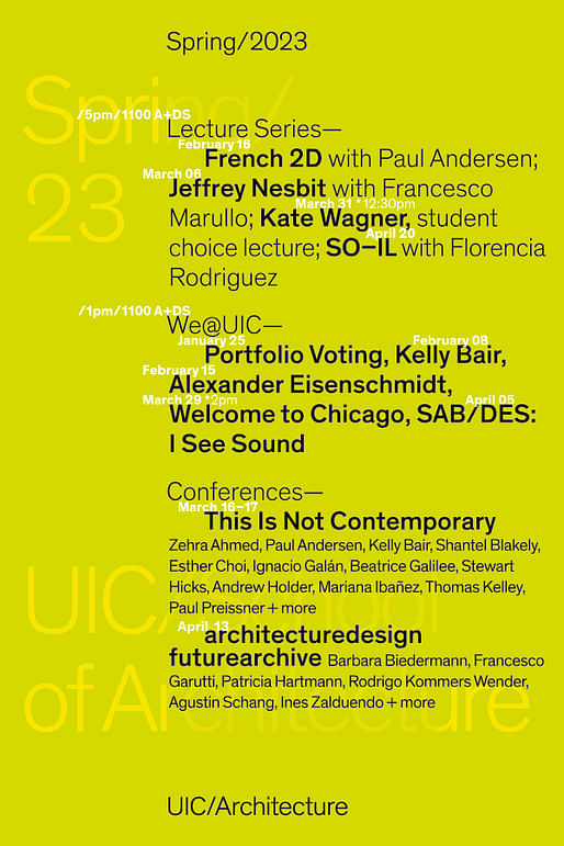 Lecture poster courtesy of UIC School of Architecture.