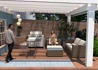Row house backyard design & model