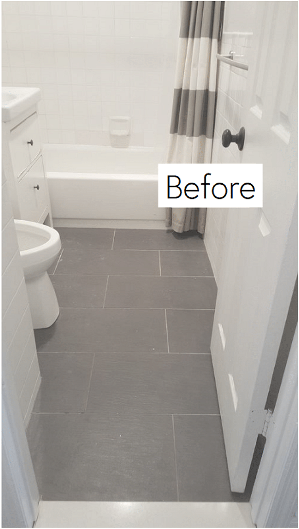 Basic bathroom gets a facelift.