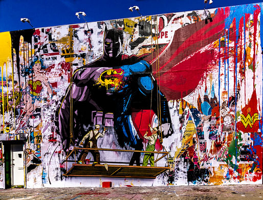 Street Art Batman V Superman by Mr. Brainwash. Image via flickr user Karen Borter.