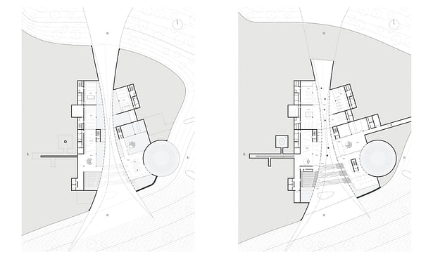 Situation Plan and Sections of the Cultural Center