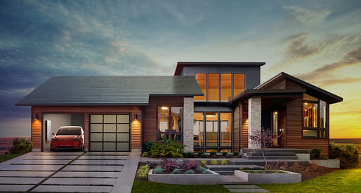 Tesla's Solar Roof is a set of panels designed to look like traditional shingles . Image © Tesla