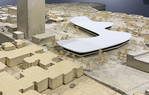 Architectural model of the Zumthor-revamped LACMA Campus on display at the museum. Photo: Shane Reiner-Roth.