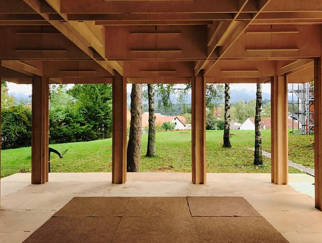Slovenia Community Pavilion - interior via Will Galloway via Will Galloway