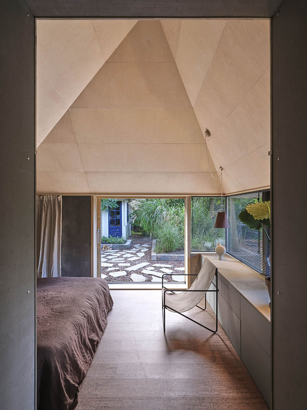 Interior seen from entrance of the existing house