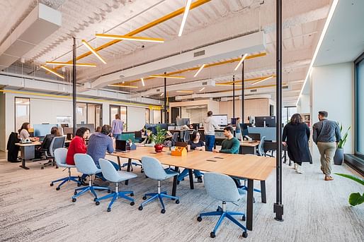 Inside Google's New York City headquarters at Hudson Square designed by COOKFOX Architects and Gensler. Image: courtesy of Google.