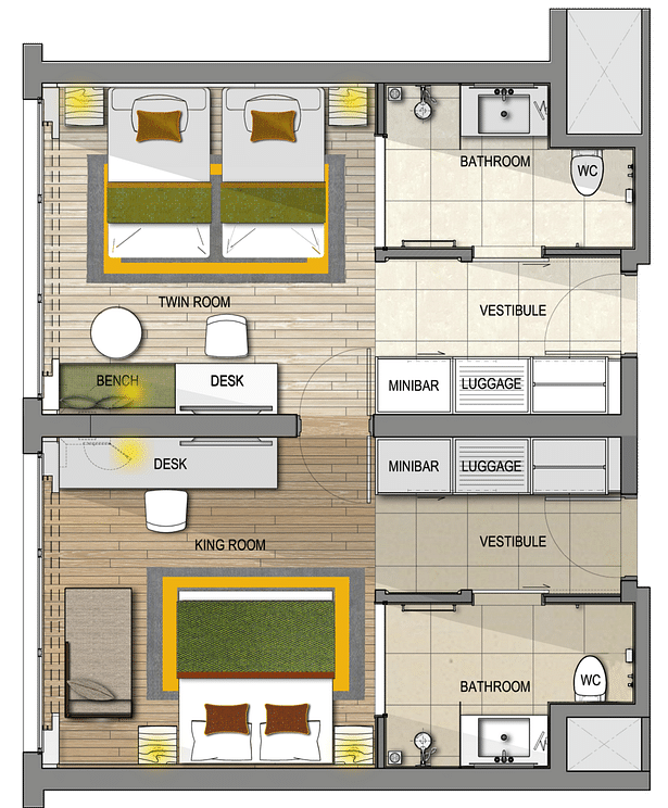 Hotel Room layout