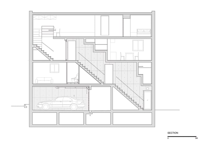 Section. Image credit: Ryuichi Sasaki Architecture