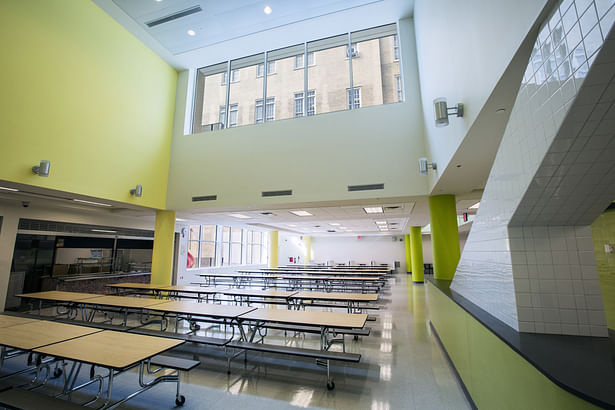 Double-height cafeteria