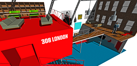 Project for loft conversion in London for the artist E.J. Carpenter