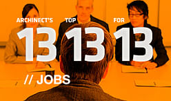 Archinect's Top 13 Jobs for '13