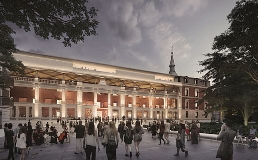 Previously on Archinect: <a href="https://archinect.com/news/article/149980496/first-glimpse-of-foster-partners-and-rubio-arquitectura-s-museo-del-prado-expansion-scheme">First glimpse of Foster + Partners and Rubio Arquitectura's Museo del Prado expansion scheme</a>. Image courtesy Foster + Partners
