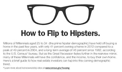 Surveying the top cities to “flip to hipsters”