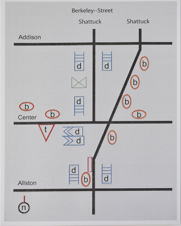 Audio-tactile map of Berkeley BART Station - Street Level.
