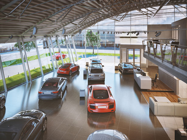 3d visualization of AUDI SHOWROOM / Interior