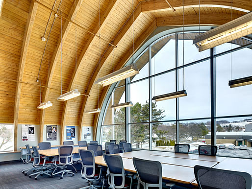 SUNY: Morrisville State College: Center for Design and Technology. Designed by <a href="https://archinect.com/firms/cover/5885730/perkins-eastman">Perkins Eastman</a> whose team member Hilary Kinder Bertsch is a newly elevated AIA College of Fellows member. Photo: David Revette